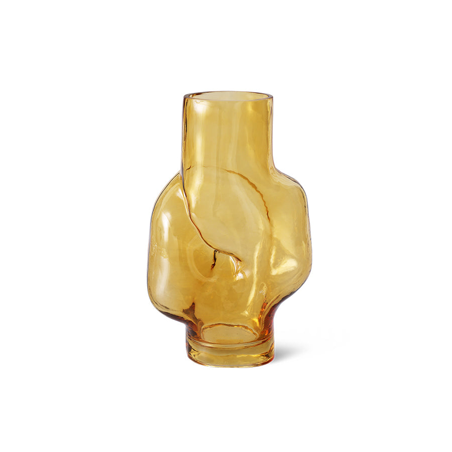 Gleam Glass High Vase Amber - LEEF mode en accessoires