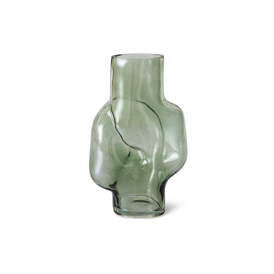 Gleam Glass High Vase Olive - LEEF mode en accessoires