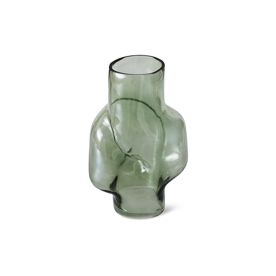 Gleam Glass High Vase Olive - LEEF mode en accessoires