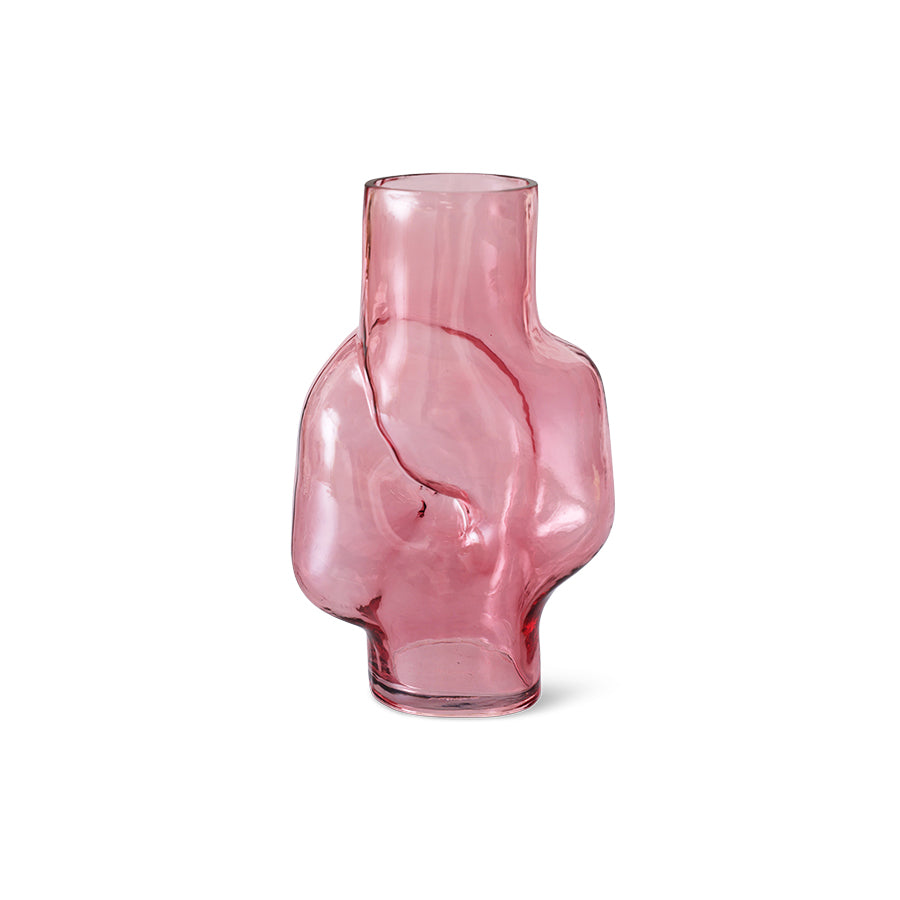 Gleam Glass High Vase Rose - LEEF mode en accessoires