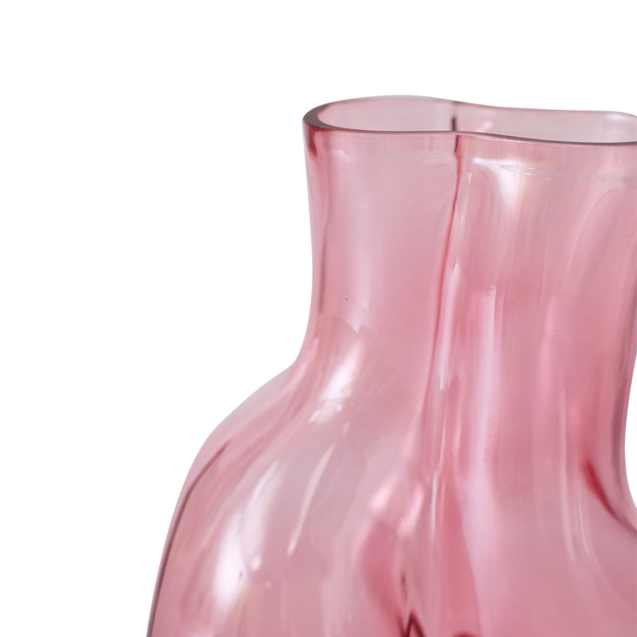 Gleam Glass Vase Rose - LEEF mode en accessoires