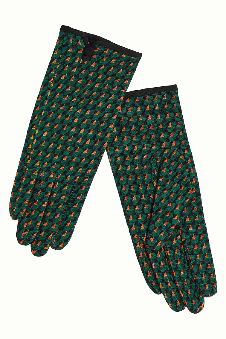 Glove Savoir botanical green - LEEF mode en accessoires