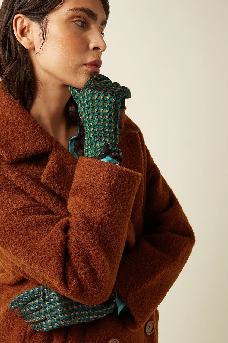 Glove Savoir botanical green - LEEF mode en accessoires