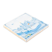 Verlichte afbeelding van de Haarlem in 'n Oogopslag 10x10 tegel van StoryTiles, met gedetailleerd Haarlem stadsbeeld.