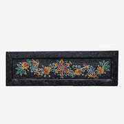 Hand Painted Recycled Wooden Tray 50x15cm Black - LEEF mode en accessoires