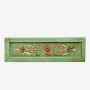 Hand Painted Recycled Wooden Tray 50x15cm Green - LEEF mode en accessoires