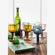 Hand Painted Recycled Wooden Tray 50x15cm Green - LEEF mode en accessoires