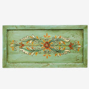 Hand Painted Recycled Wooden Tray 55x28cm Green - LEEF mode en accessoires