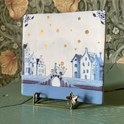 StoryTiles Happy Vibes in Amsterdam Special 10 x 10 tegeltje met kleurrijke Amsterdamse illustratie