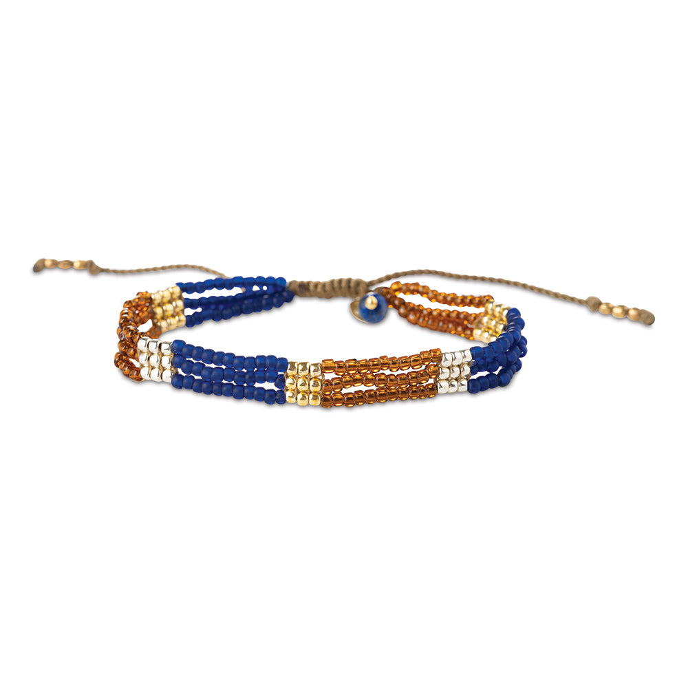 Harmonious Lapis Lazuli Bracelet Gold Colored Lapis Lazuli