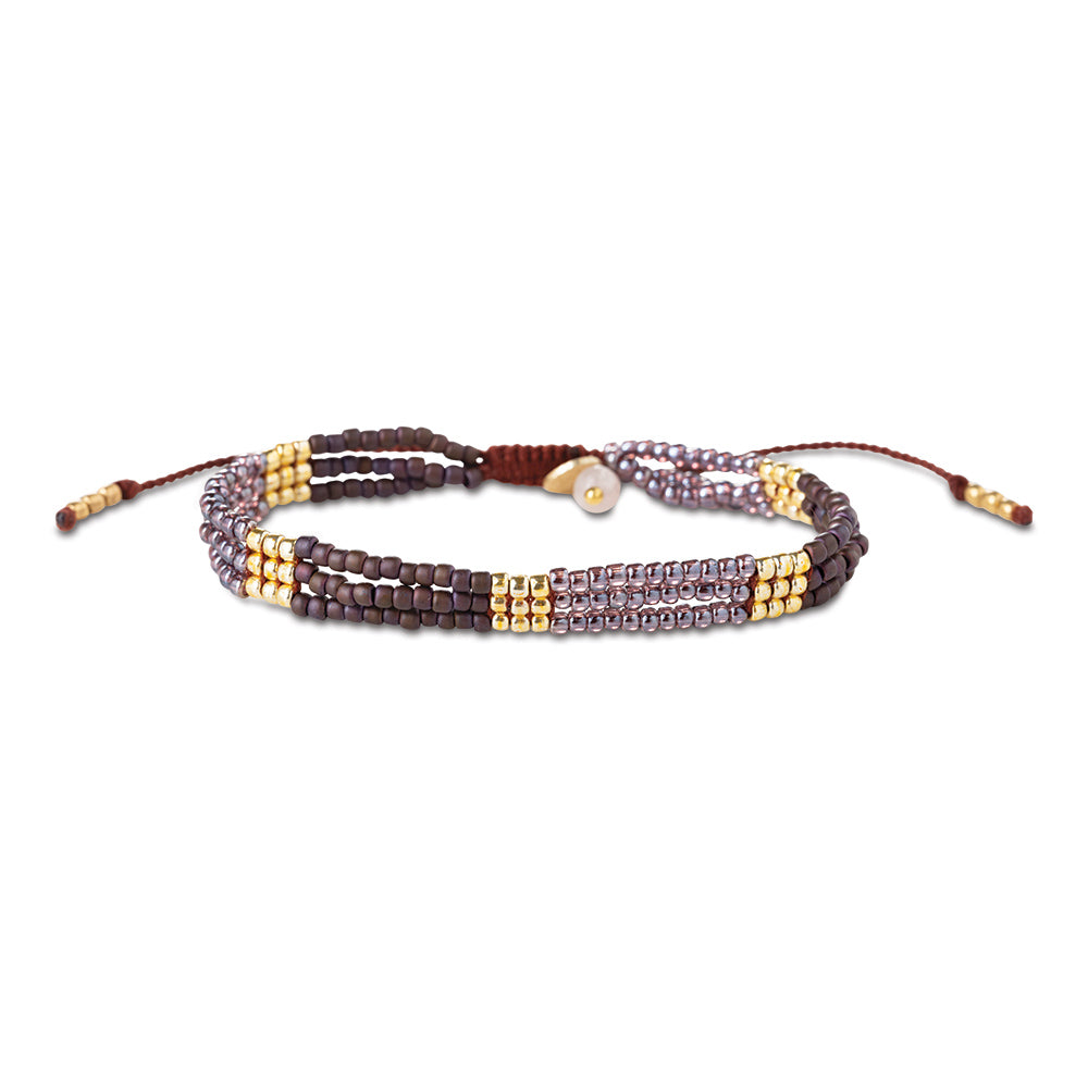 Harmonious Rose Quartz Bracelet Gold Colored Rose quartz