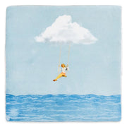 Decoratieve 10x10cm tegel van StoryTiles met het ontwerp Headspace, kleurrijk en artistiek patroon voor muurdecoratie.