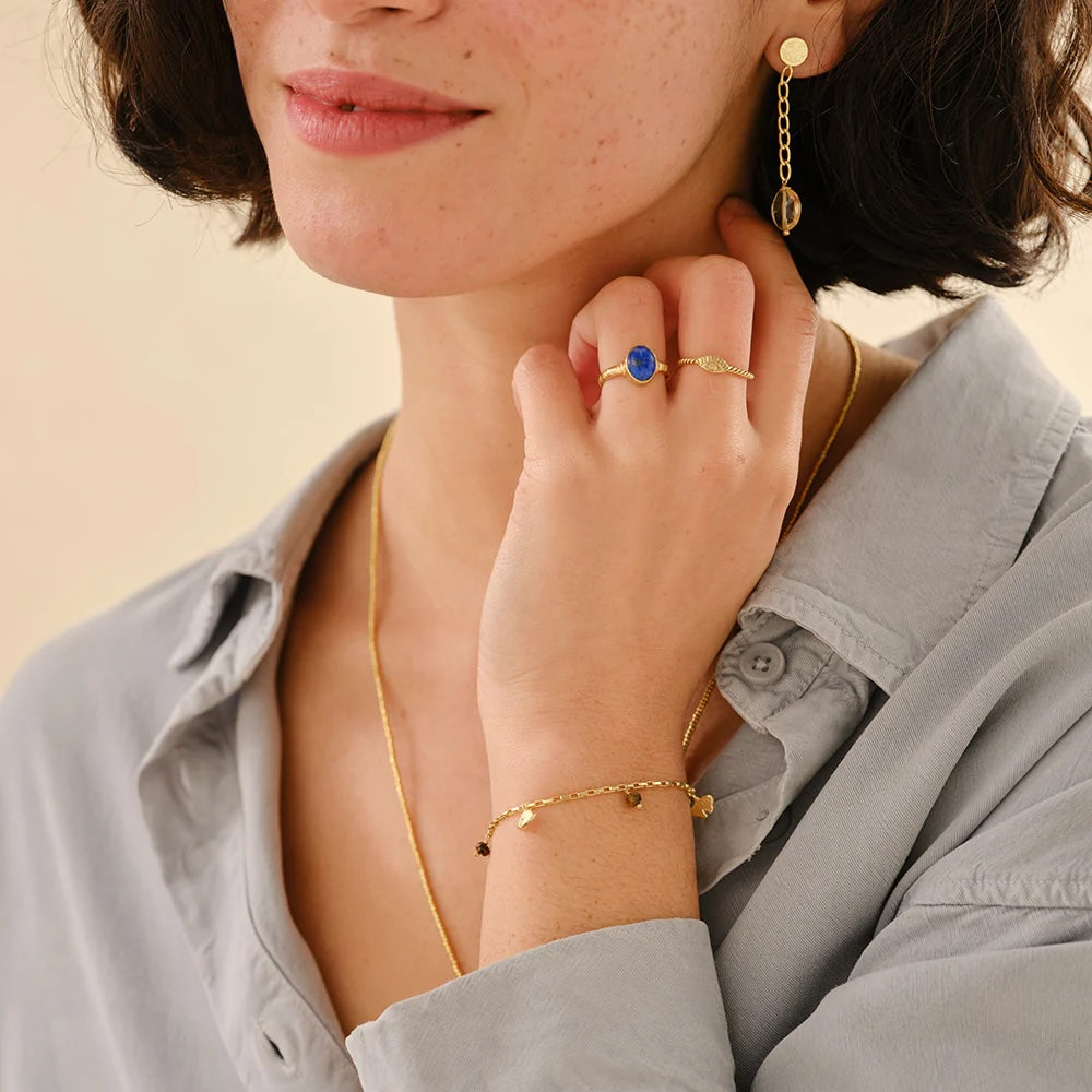 Honorable Eye Ring Gold Plated Eye - LEEF mode en accessoires