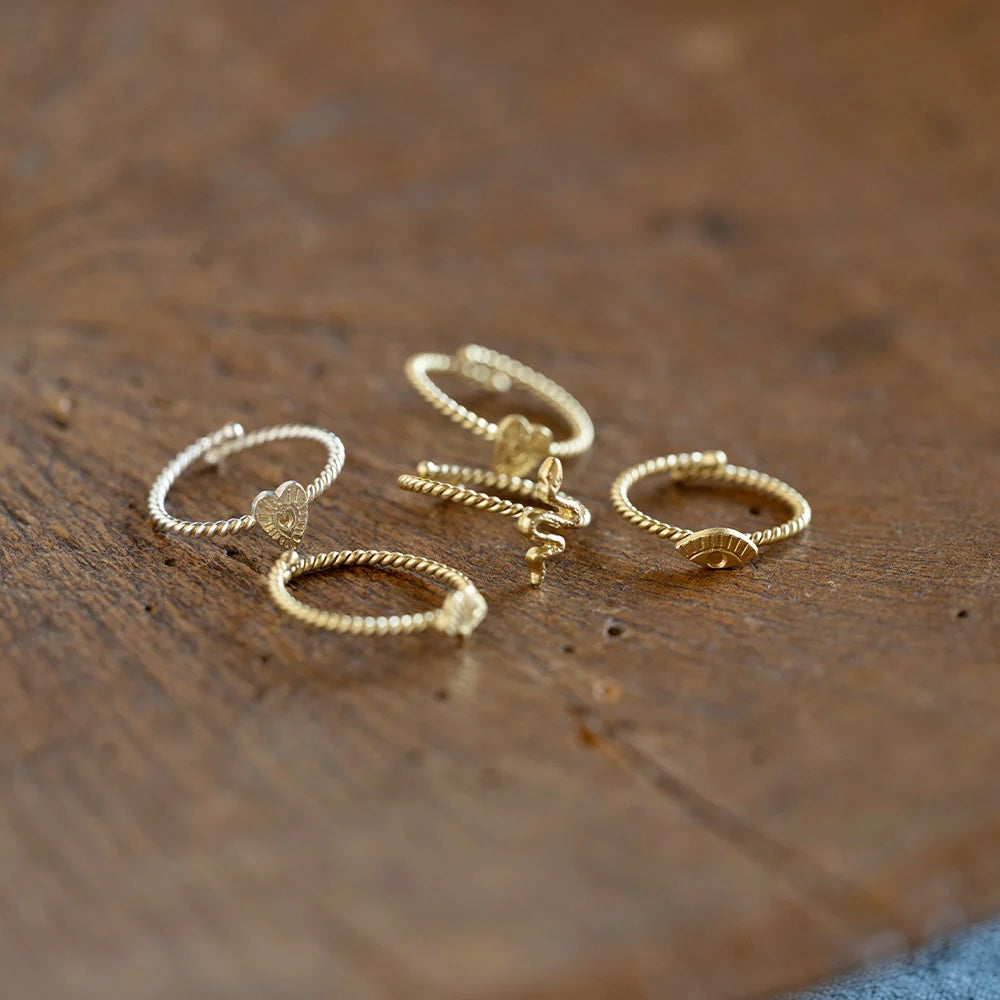 Honorable Eye Ring Gold Plated Eye - LEEF mode en accessoires