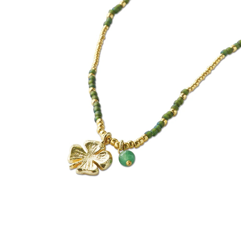 Honored Aventurine Necklace Gold Colored Aventurine - LEEF mode en accessoires