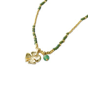 Honored Aventurine Necklace Gold Colored Aventurine - LEEF mode en accessoires
