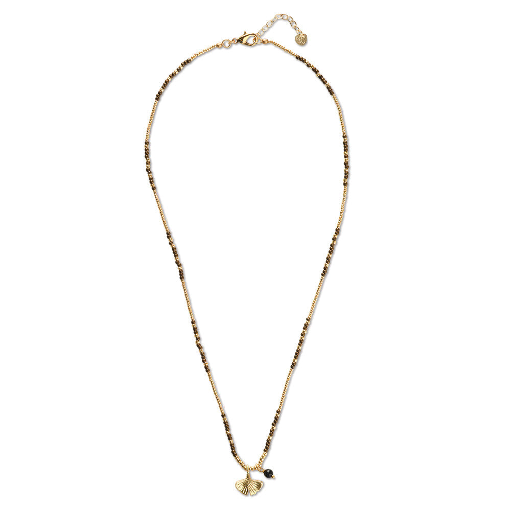 Honored Black Onyx Necklace Gold Colored Black onyx - LEEF mode en accessoires