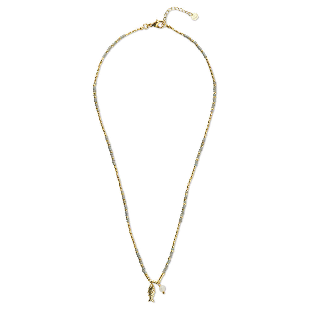 Honored Moonstone Necklace Gold Colored Moonstone - LEEF mode en accessoires