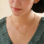 Honored Rose Quartz Necklace Gold Colored Rose quartz - LEEF mode en accessoires