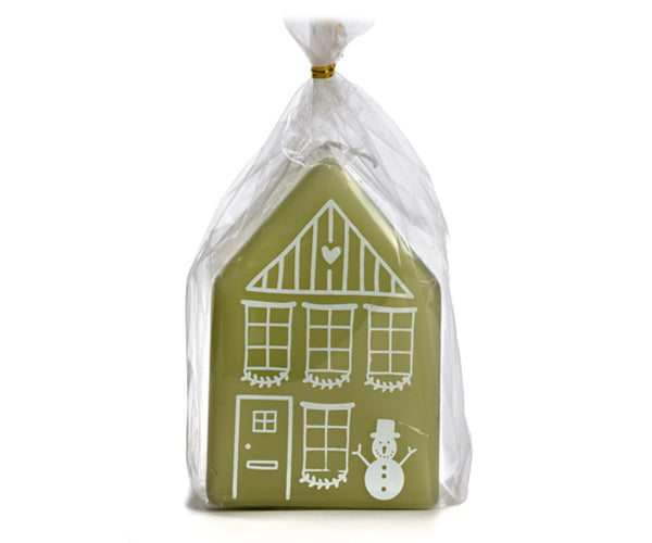 Huis Kerst 7x10cm Eucalyptus - LEEF mode en accessoires