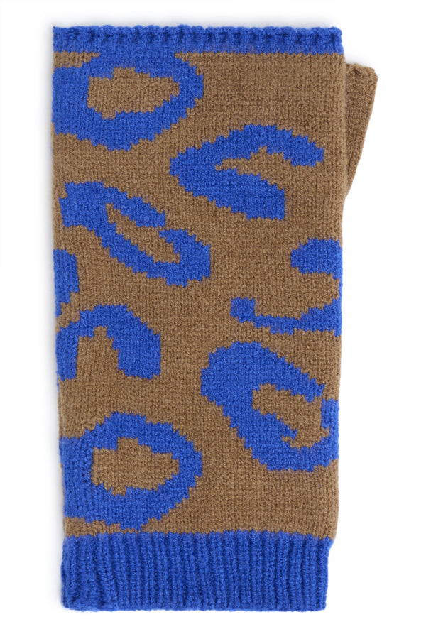 Luxe blauwe IAELINA wollen wanten van ICHI met nautische details en zachte voering, perfect voor koude dagen.