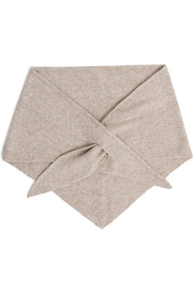 ICHI IAGRY SC 1304011 havermout melange stof met gemêleerde beige en bruintinten, close-up van de textuur.
