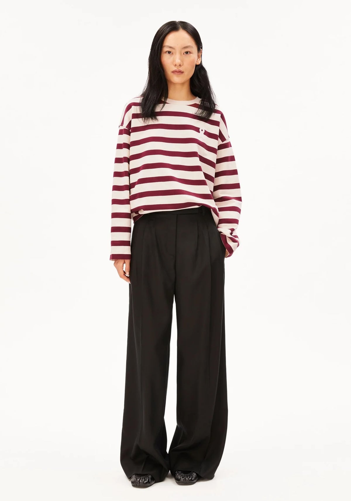 Armed Angels ICONIC A FRANKAA BOLD sweatshirt in onbedekt, velvet rood met ronde hals en comfortabele pasvorm