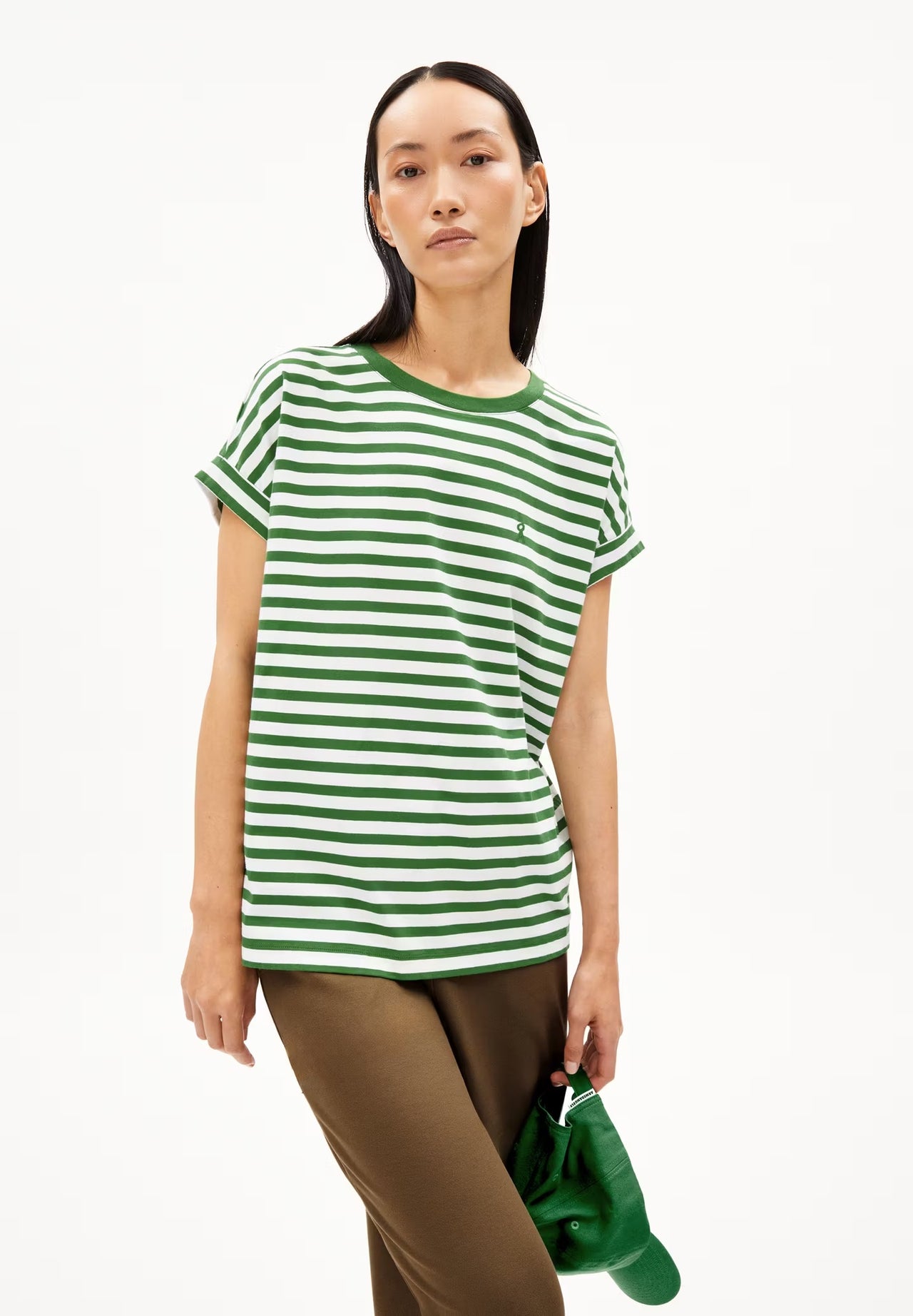 IDAARA STRIPES 2908 White-ivy green