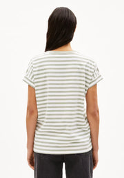 IDAARA STRIPES 3090 White-seagreen - LEEF mode en accessoires