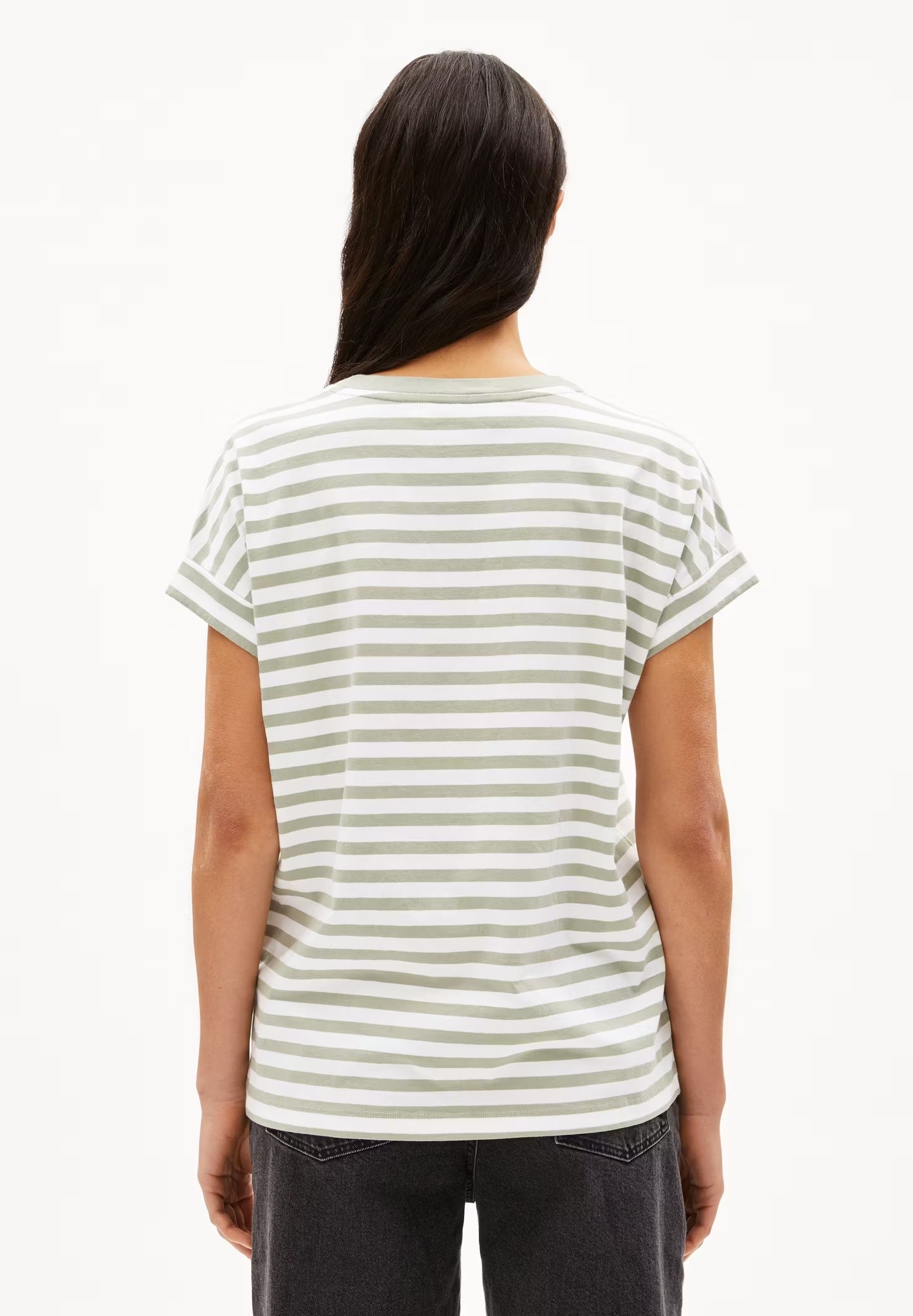 IDAARA STRIPES 3090 White-seagreen - LEEF mode en accessoires