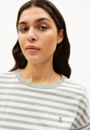 IDAARA STRIPES 3090 White-seagreen - LEEF mode en accessoires