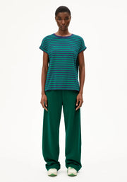 IDAARA STRIPES 3357 Emerald Green-Blue Noon - LEEF mode en accessoires