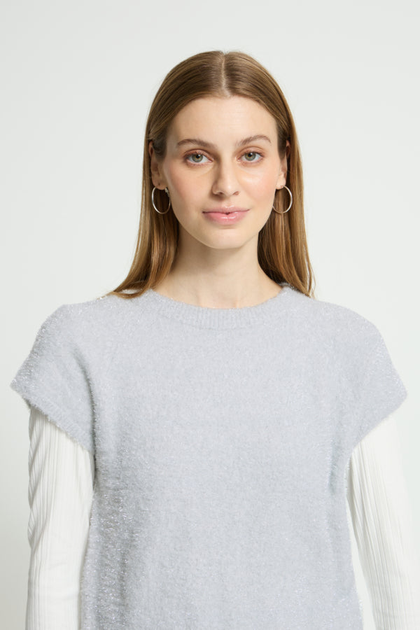 ICHI IHANELE S SS 10111 blouse in Cloud Dancer, zichtbaar in zachte witte kleur