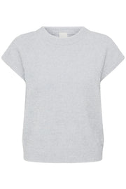 ICHI IHANELEST SS 10111 blouse in Cloud Dancer, licht en elegant model met korte mouwen