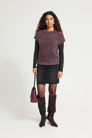 ICHI IHANELES SS 191619 Fudge dameskleding in effen fudgekleurige uitvoering