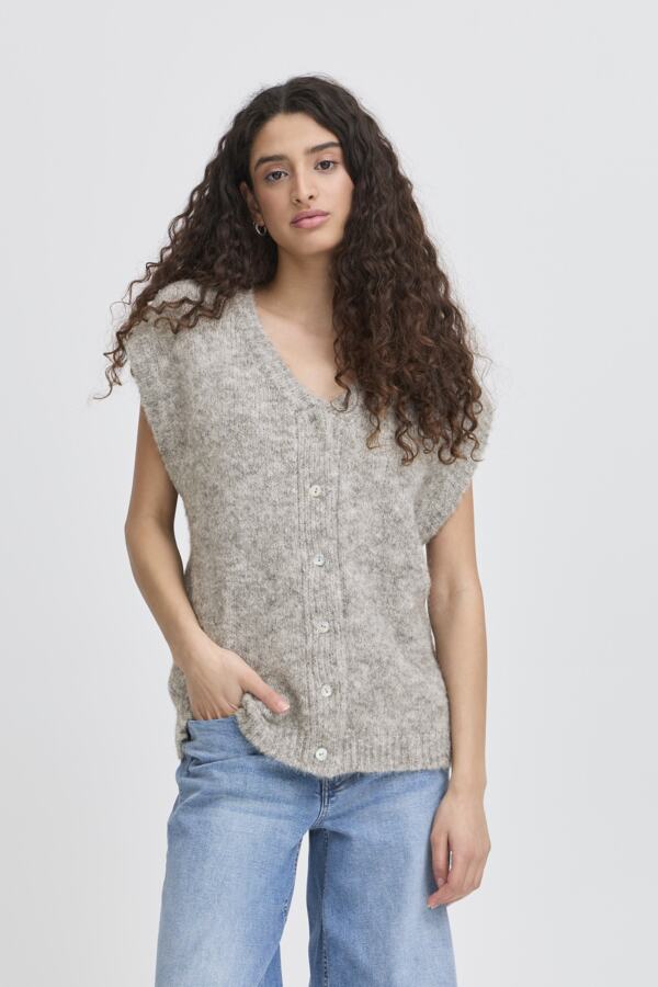 IHBELABLUE WA 200317 light grey melange - LEEF mode en accessoires