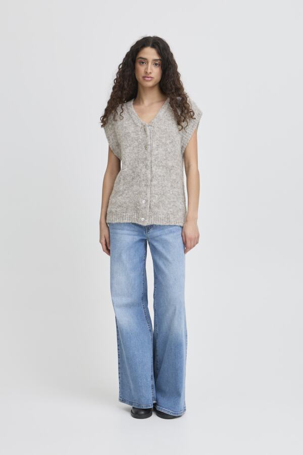 IHBELABLUE WA 200317 light grey melange - LEEF mode en accessoires