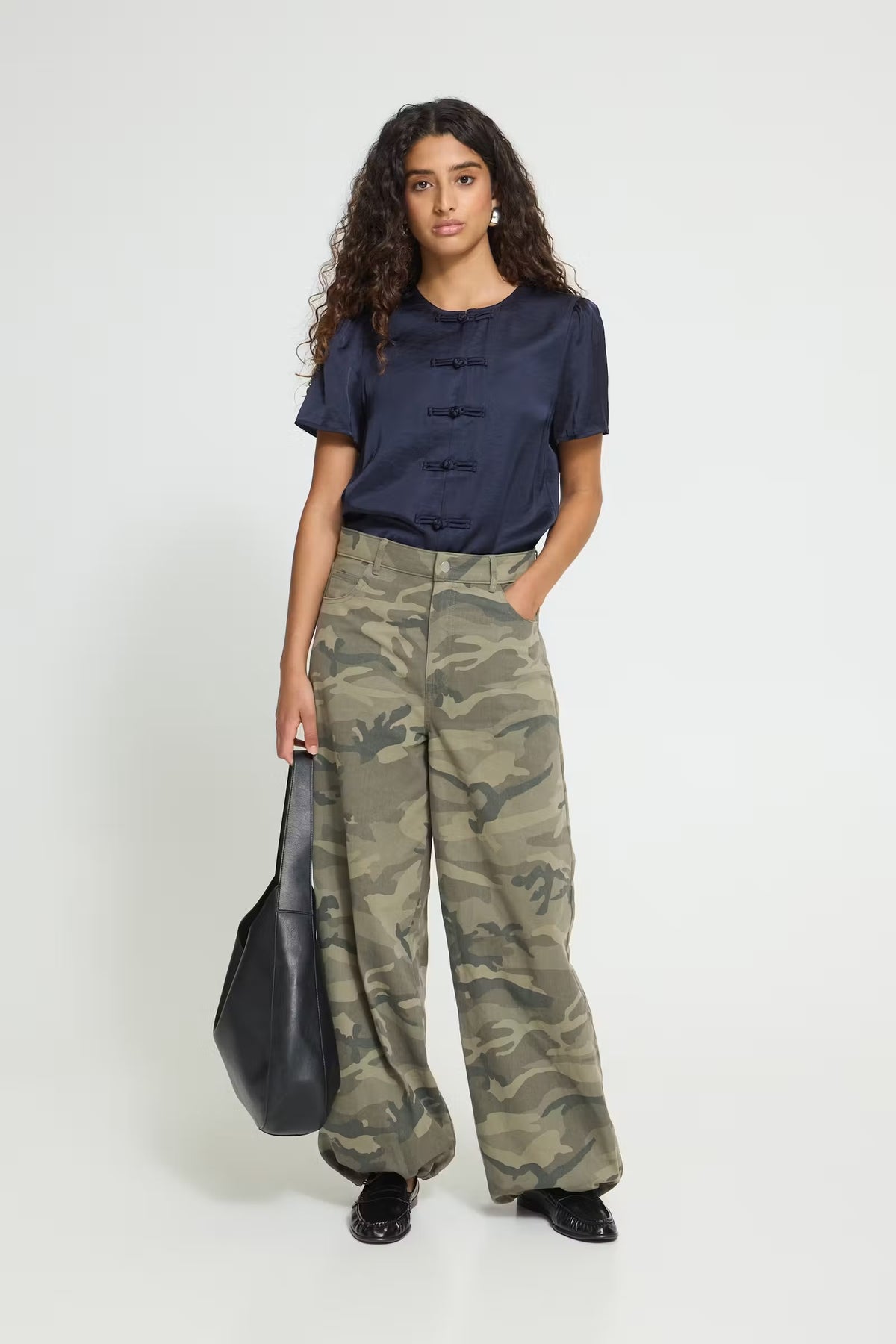 ICHI IHCARMOCA bomberjack 900023683 in camogroen met camouflageprint