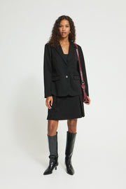 Zwarte ICHI IHKATE Sparkelly oversized blouse met subtiele glans en losvallende pasvorm
