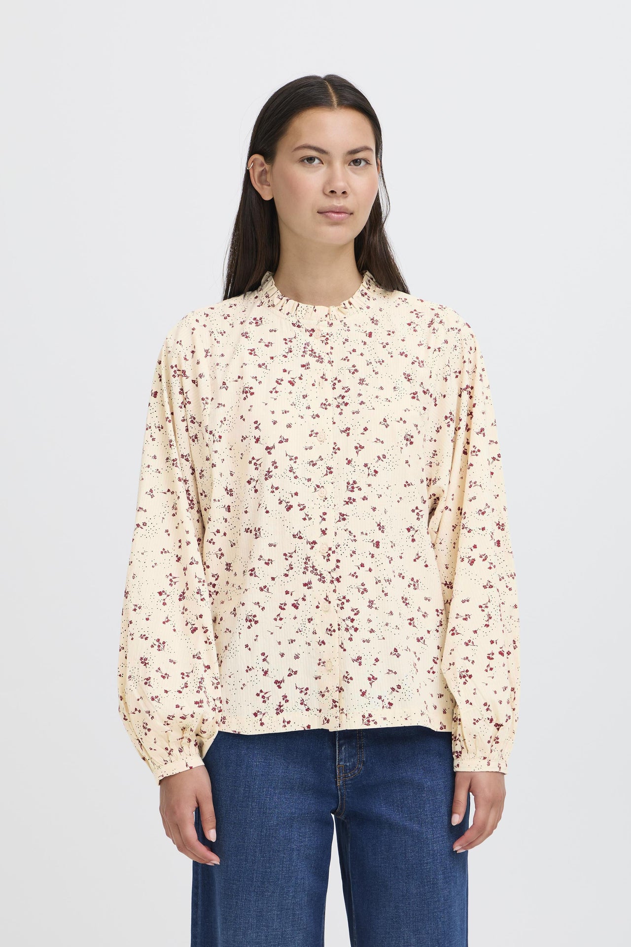 IHLANORA SH 900001207 Maroon Small Flower-White