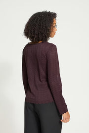 ICHI IHNOJELLA LS 191619 Fudge shirt in effen fudgekleurige uitvoering