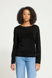 ICHI IHNOJELLA LS 194008 zwarte longsleeve damestruiarlugit