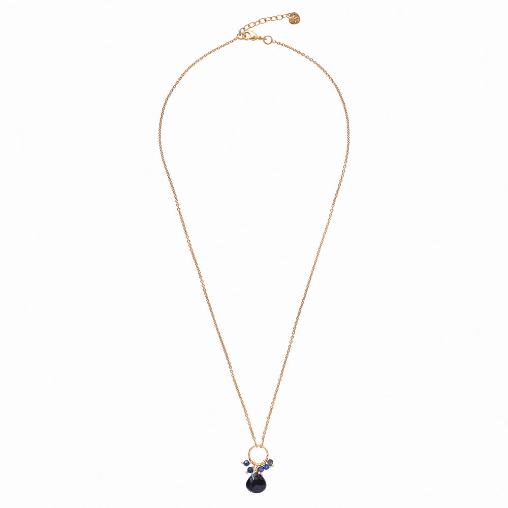 Illusion Black Onyx Lapis Lazuli Necklace GP Black onyx - LEEF mode en accessoires