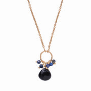 Illusion Black Onyx Lapis Lazuli Necklace GP Black onyx - LEEF mode en accessoires