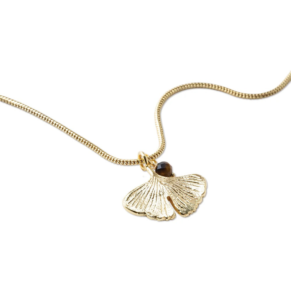 Imagine Tiger Eye Necklace Gold Plated Tiger eye - LEEF mode en accessoires