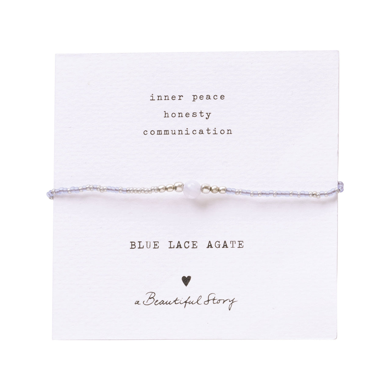 Iris Card Blue Lace Agate Bracelet SC Blue lace agate - LEEF mode en accessoires