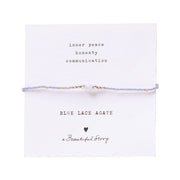 Iris Card Blue Lace Agate Bracelet SC Blue lace agate - LEEF mode en accessoires