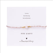 Iris Card Rose Quartz Bracelet GC - LEEF mode en accessoires