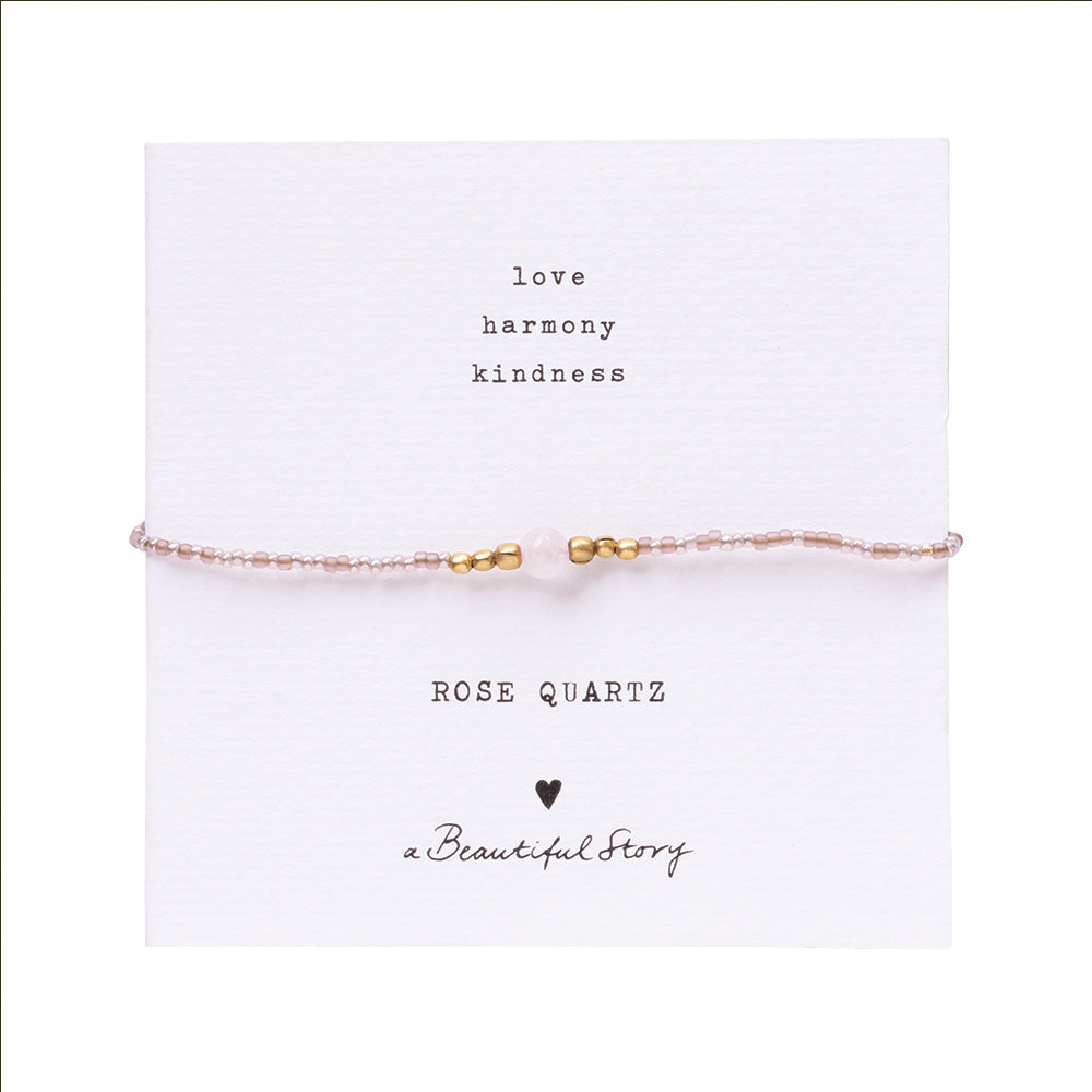 Iris Card Rose Quartz Bracelet GC - LEEF mode en accessoires