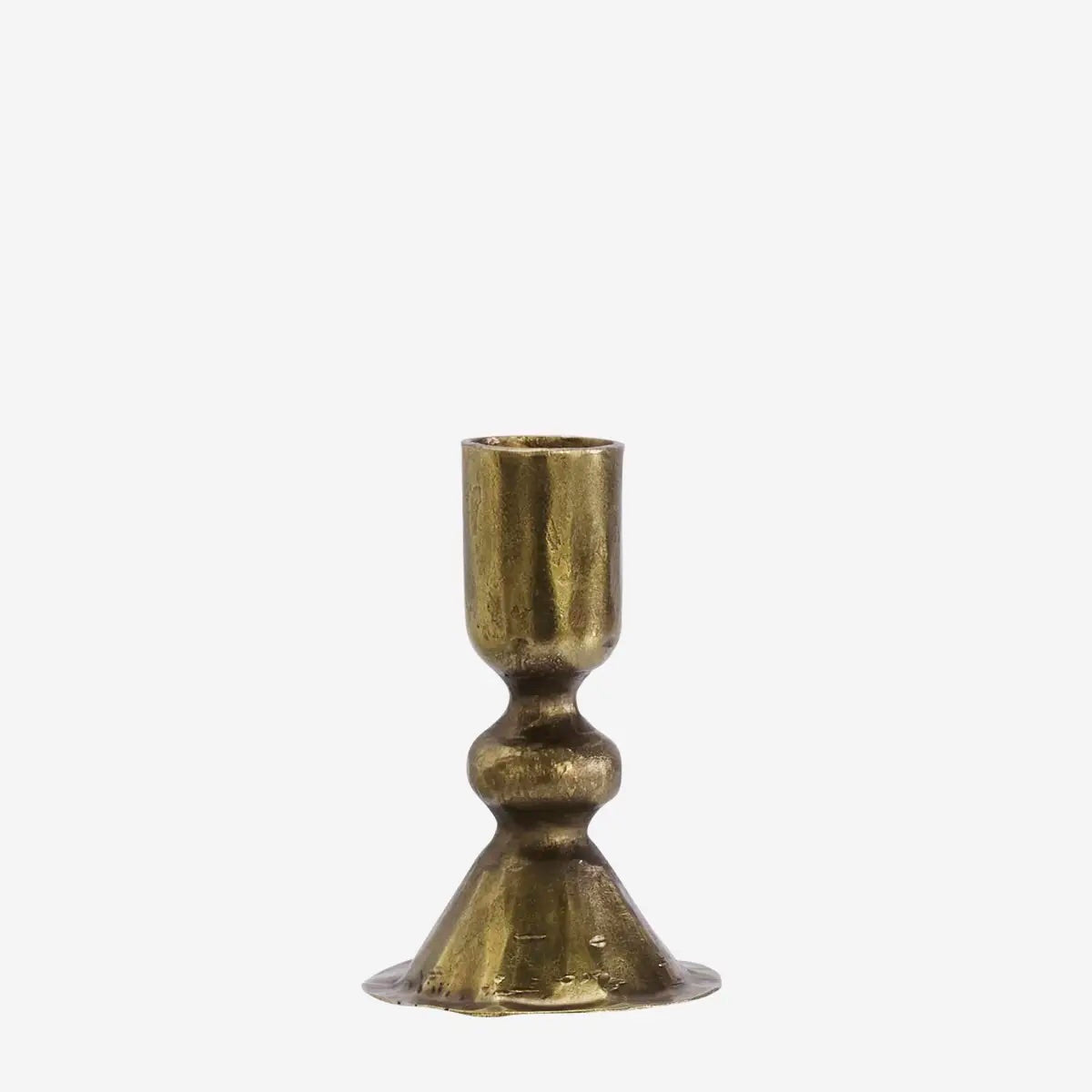 Iron Candle Holder H:9cm Ant. Brass - LEEF mode en accessoires
